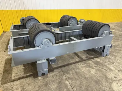 120 TON (240,000 LBS) RANSOME PANDJIRIS POWERED TANK TURNING ROLLS, POWER & IDLER: STOCK #23144