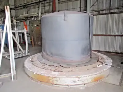 60" diameter x 72" H Annealing Furnace, gas-fired, hydrogen gas, 2150°F, complete w/control