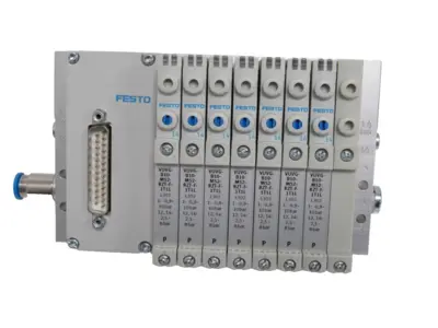 NEW FESTO 573606 VALVE MANIFOLD VTUG-10-MSDR-S8-B1T-25V20-Q8L-U-QH6SU-7PL+MA3
