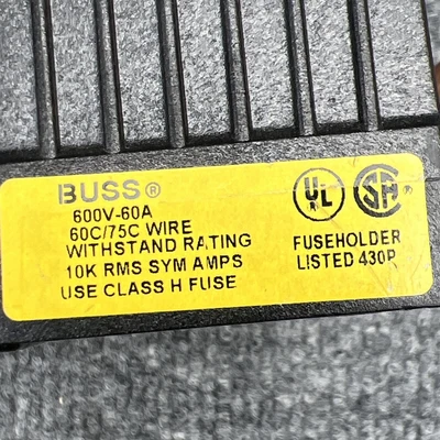 Used Bussmann H60030-3CR Misc Industrial Equipment California US | Davliegogo LLC #1730872