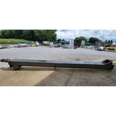 Used CI Conveyors Inc 11" Dia. X 20'-9"L Mild Steel Industrial Screw Auger 3HP