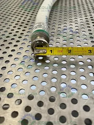 USED SAINT GOBAIN STHT-W-0500 48" SILICONE HOSE W/ 1/2" SANITARY TO THREADED FITTING