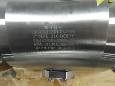 PBM PAVCL253S-0270 Pneumatic Actuator 2" Sanitary Ball Valve AccuTrak Positioner