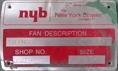 USED NEW YORK BLOWER 10 VI