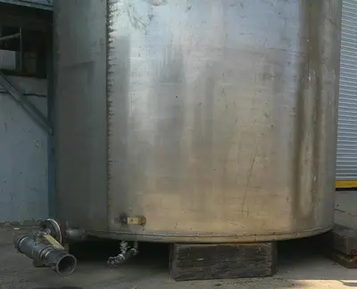 SPC7421  Tank 2500 gallon vertical tank, Stainless Steel, flat