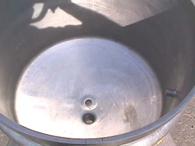 USED THOMAS BURKHARD 30 GALLON JACKETED OPEN TOP TANK