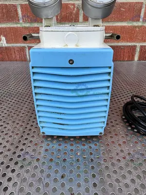USED CHINA GM-0.50 DIAPHRAGM VACUUM PUMP 200MBAR, 110V, W/ 30L/MIN PUMPING SPEED