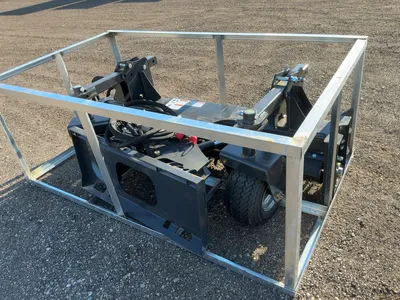 New LandHonor Model PR-12-72W Power Rake Skid Steer Attachment, 72" Working Width, Universal Quick A...