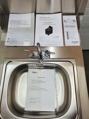 QualServe WMSC24MS Stainless Steel Portable Sink Hot Water