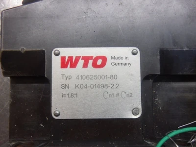WTO 15Â° O.D Milling Unit Angle Head Attachment 410625001-80 (LOC177)