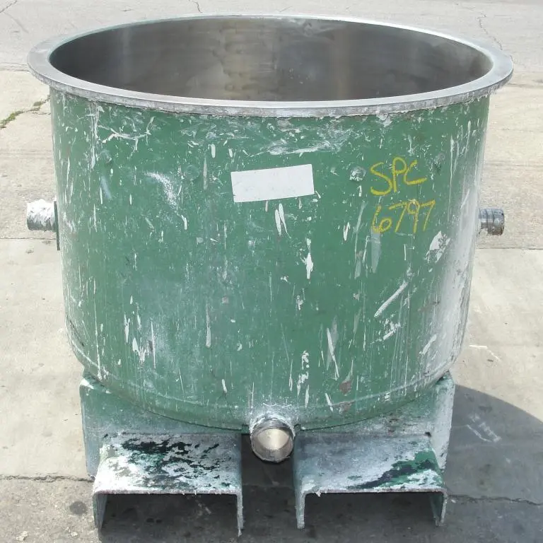 SPC6797  Mixer and Blender 100 gallon Ross change can Stainless Steel 39.25" inside diameter 27.5" inside height
