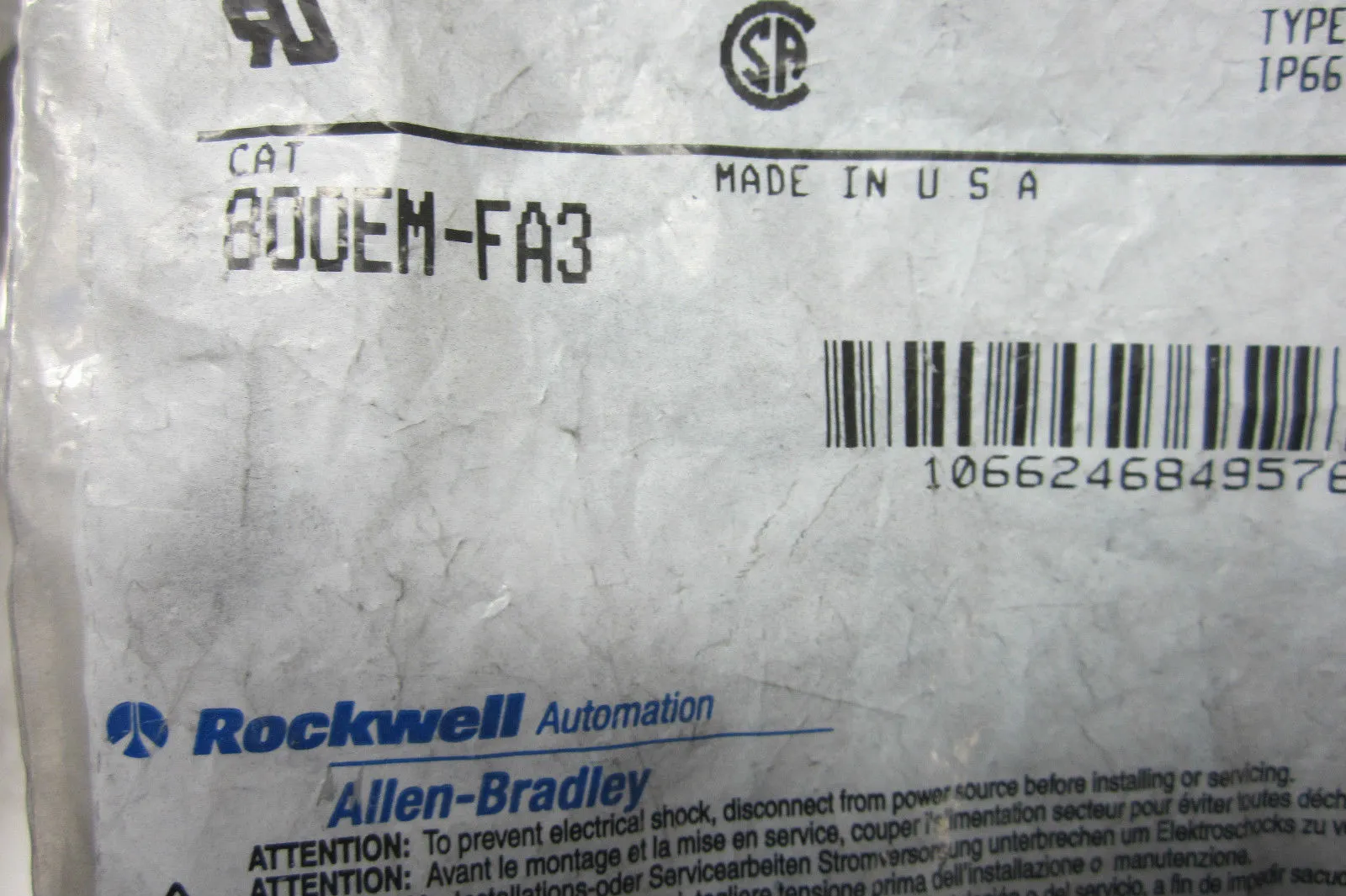 4 NEW ALLEN BRADLEY 800EM-FA3 PUSHBUTTON 800EMFA3