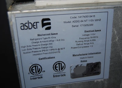 142-1109 Asber 8' 3 Door Cooler w 12 Tap Beer Kegerator #ADDC-94 NT