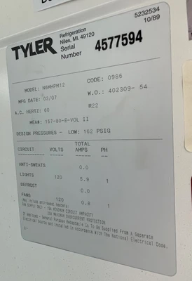 130-0157 Tyler N6MHPM 48’ Remote Multi Deck Meat Cooler