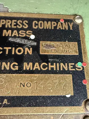 Used THOMSON NATIONAL PRESS COMPANY 8-6 ACDM Die Cutting Presses Minnesota US | Source Machinery Sales #1341175