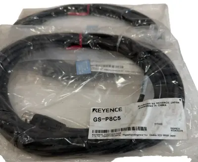 NEW LOT OF 2 KEYENCE GS-P8C5 CABLE GSP8C5