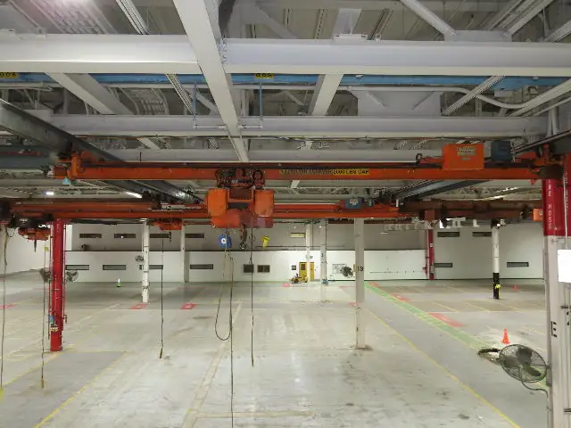 Cleveland Tramrail P&H 1 Ton Single Girder Underhung Bridge Crane 21' 8" Span