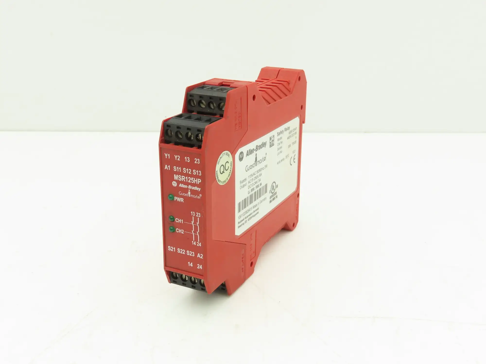 Allen Bradley 440R-D23169 Guardmaster MSR125HP Safety Relay Unit 24VDC Ser A