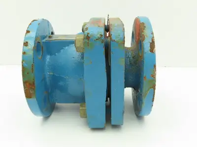 Flowserve AKH3 Atomac 1" Flanged Chemical Ball Valve 2Pc PFA Teflon Lined 87 PSI