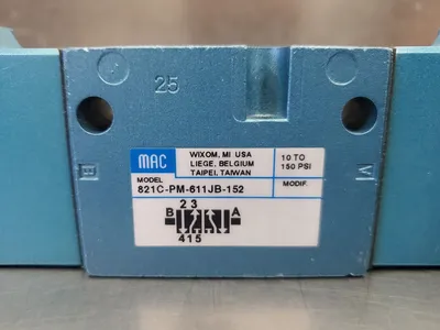 MAC VALVES 821C-PM-611JB-152 SOLENOID VALVE w/PME-611JB Module. 6C-12
