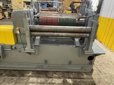 36”  YODER MODEL #M3 POWERED SLITTING HEAD w/ POWERED FEED & HOLD DOWN ROLLS : STOCK #22953