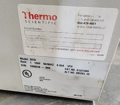 Thermo Precision 2870 Reciprocal Shaker Heated Water Bath 14.5L FULLY TESTED
