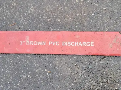 3" x 55 FT Brown PVC Discharge Hose