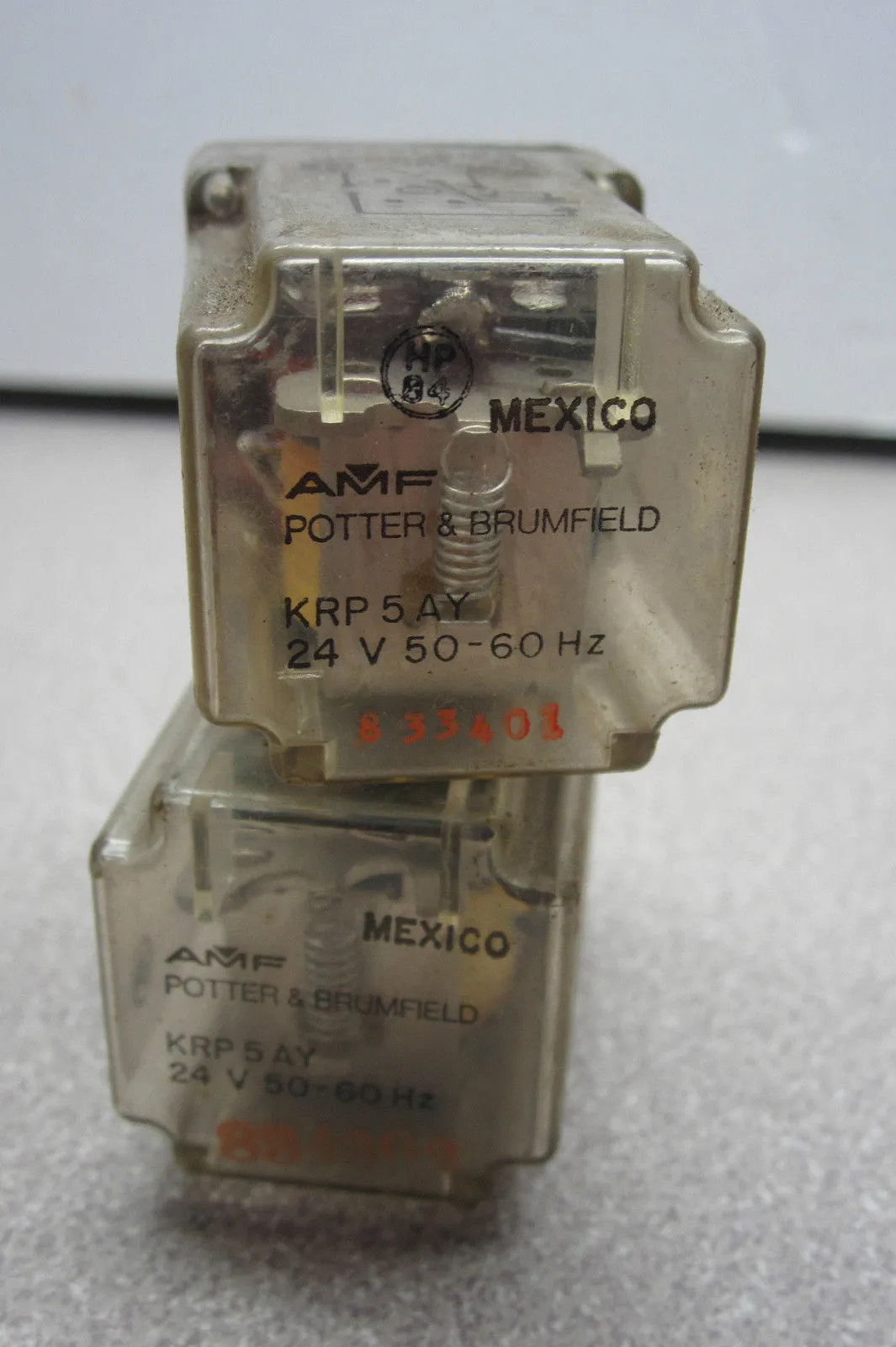 2 POTTER AND BRUMFEILD KRP5AY RELAYS