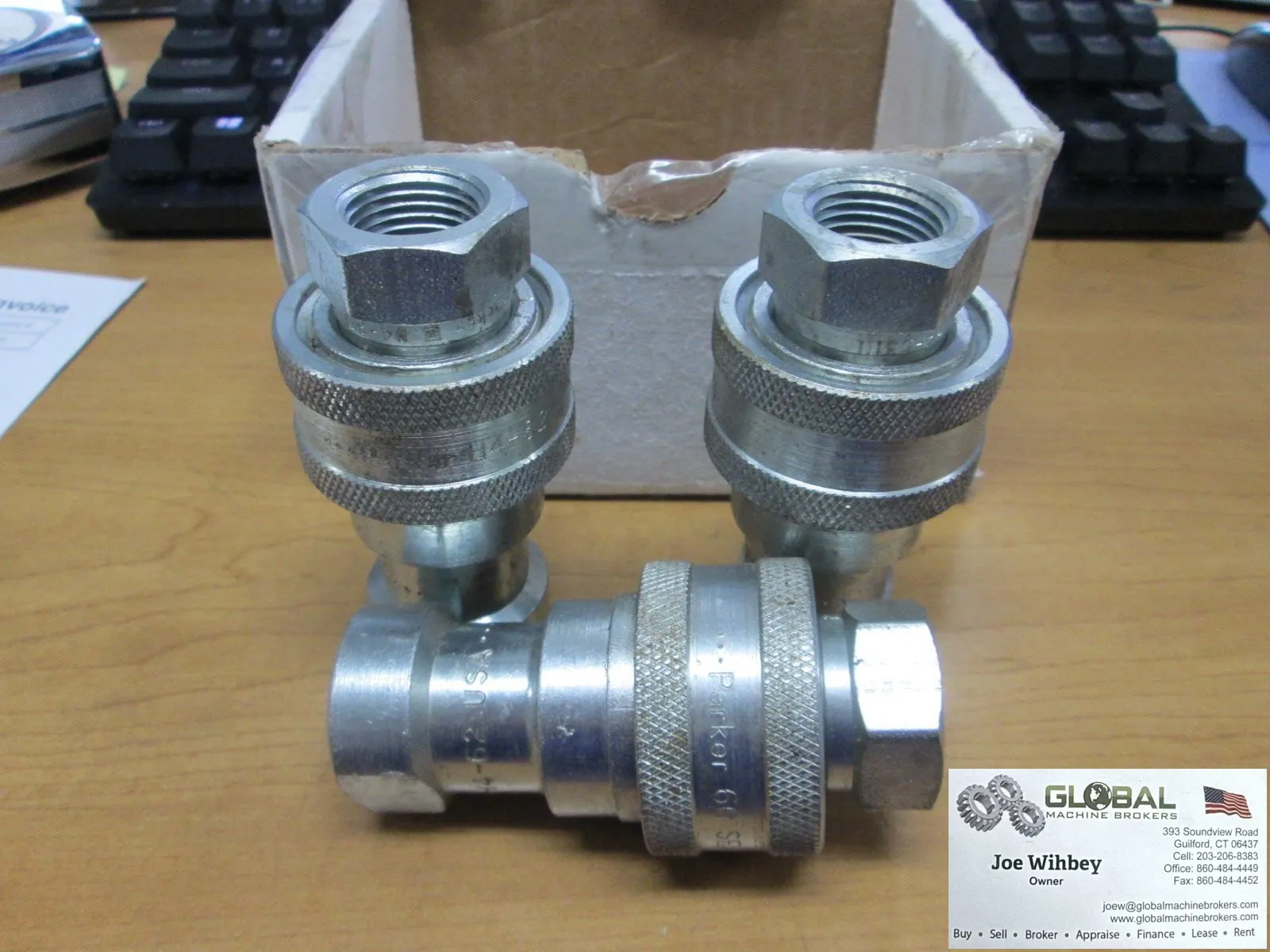 Parker H4-62 to H4-63 Hydraulic Quick Connect Coupling Pair 1/2" NPT