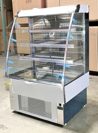 171-0028 40” Open Air Curtain Self Contained Refrigerated Cooler Merchandiser
