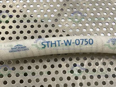 USED SANI TECH STHT-W-0750 72" SILICONE HOSE W/ 3/4" SANITARY FITTING