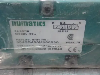 NEW 2018 NUMATICS 554SS400K000030