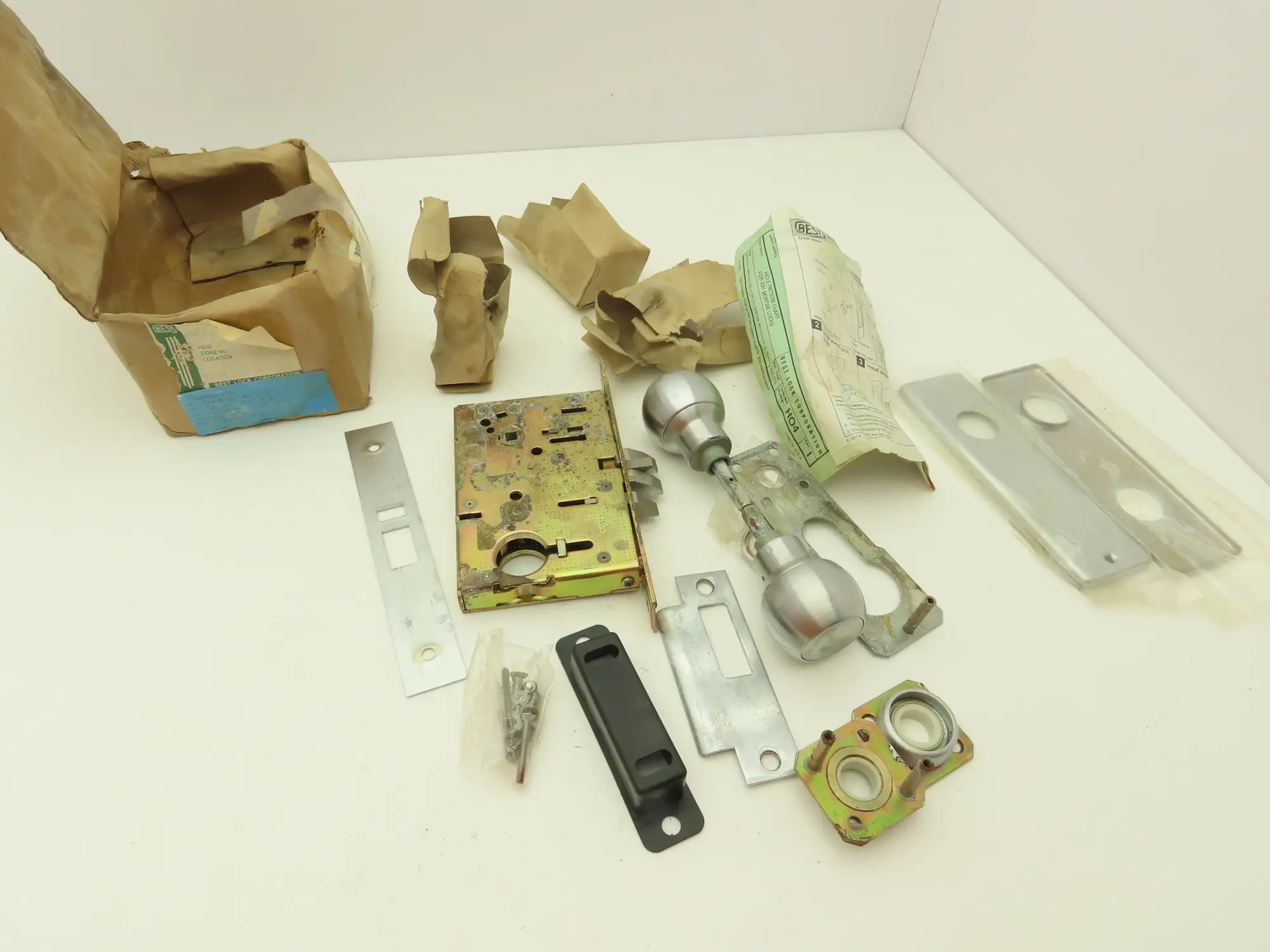 Best Lock 34H0J4J-626-LHRB Stainless Steel Door Knob Set Mortise Lock Latch Kit
