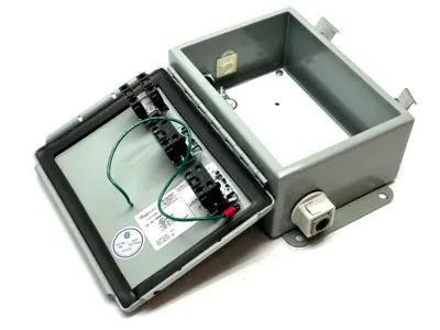 Continuous Hinge Enclosure | Hoffman A806CH  w/ Allen Bradley Pushbuttons - Used