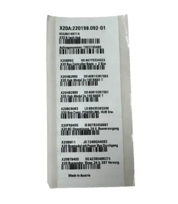 NEW B&R X20A:220198.068-02 BUS CONTROLLER HUB 6-PORT