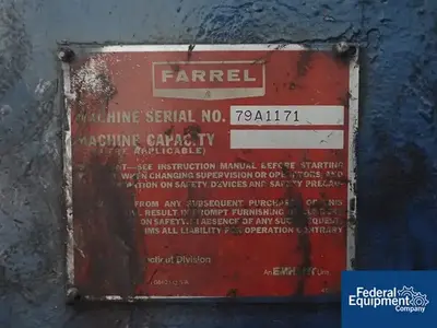 USED Farrel 60" x 22" Farrel Two Roll Mill, 150 HP