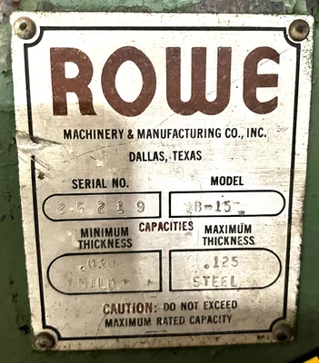 USED 1987 ROWE B-15