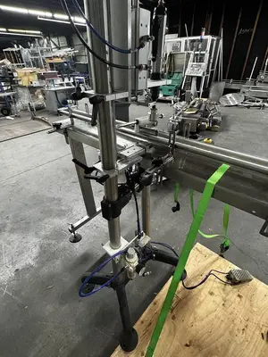 Used INLINE FILLING SYSTEMS 4 HEAD SEMI-AUTOMATIC FILLER FOFBT-4 Overflow Pressure Gravity Liquid Fillers Oregon US | Ager Tank & Equipment Co. #1256626