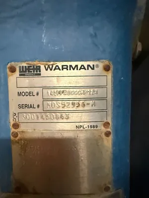 Used WARMAN 142FFXUCCCMM224 Pumps South Carolina US | Yellow Tag Capital Recovery #1328089