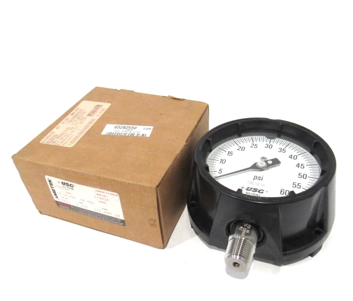 NEW AMETEK 170024X PRESSURE GAUGE 0-60 4-1/2"