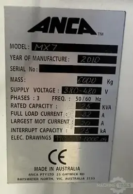 USED 2010 ANCA MX7