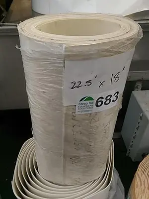 18” White Conveyor Belt