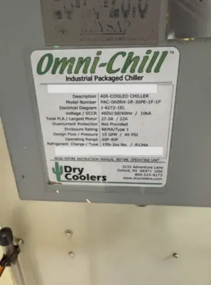 Dry Coolers Industrial Cooling System Package