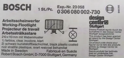 NEW BOSCH 0306080 002-730 FLOOD LAMP 0306080002730