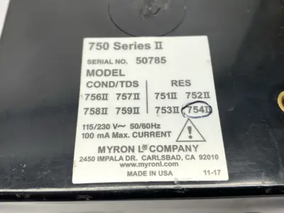 USED MYRON L CONDUCTIVITY TDS MONITOR/ CONTROLLER