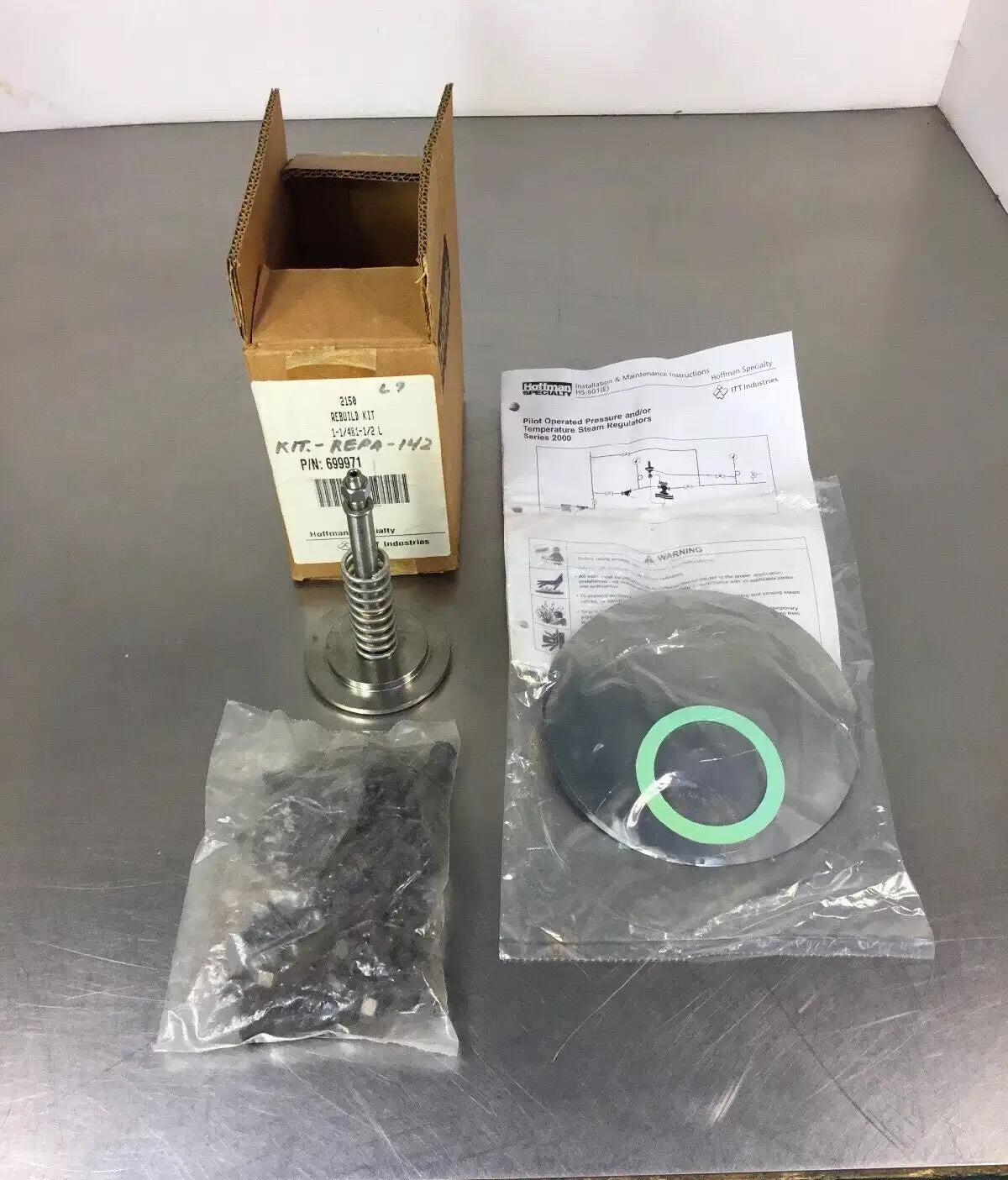 HOFFMAN SPECIALTY 699971 MAIN VALVE BODY REBUILD KIT 1-1/4 & 1-1/2L. Loc.Wall