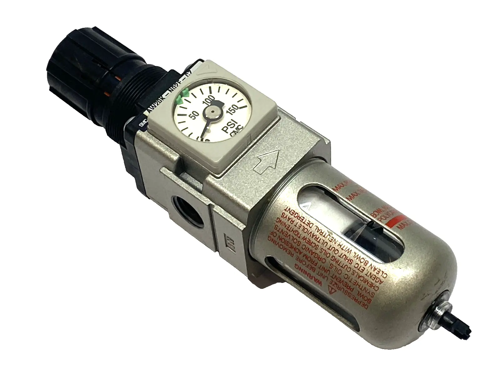 Used SMC Modular Filter Regulator 1/4" NPT MISSING DRAIN CAP Air Pressure Regulators Michigan US | Maverick Industrial Sales #1394924
