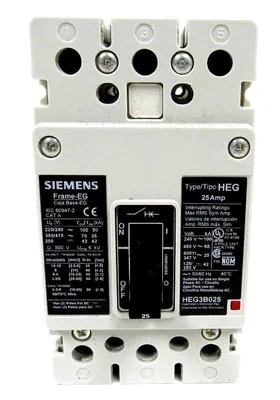 NEW SIEMENS HEG3C025L CIRCUIT BREAKER 25A 3 POLE HEG3B025