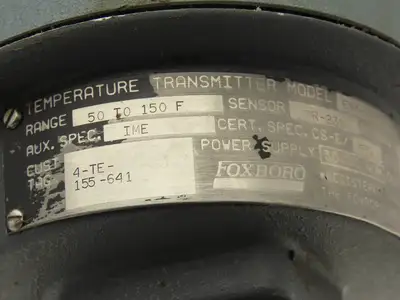 Foxboro E94-Q23L Temperature Transmitter 50-150°F 30vdc Haz Loc 4" Probe