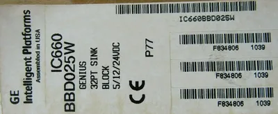 NEW SEALED GE FANUC IC660BBD025W SINK BLOCK MODULE 5/12/24VDC